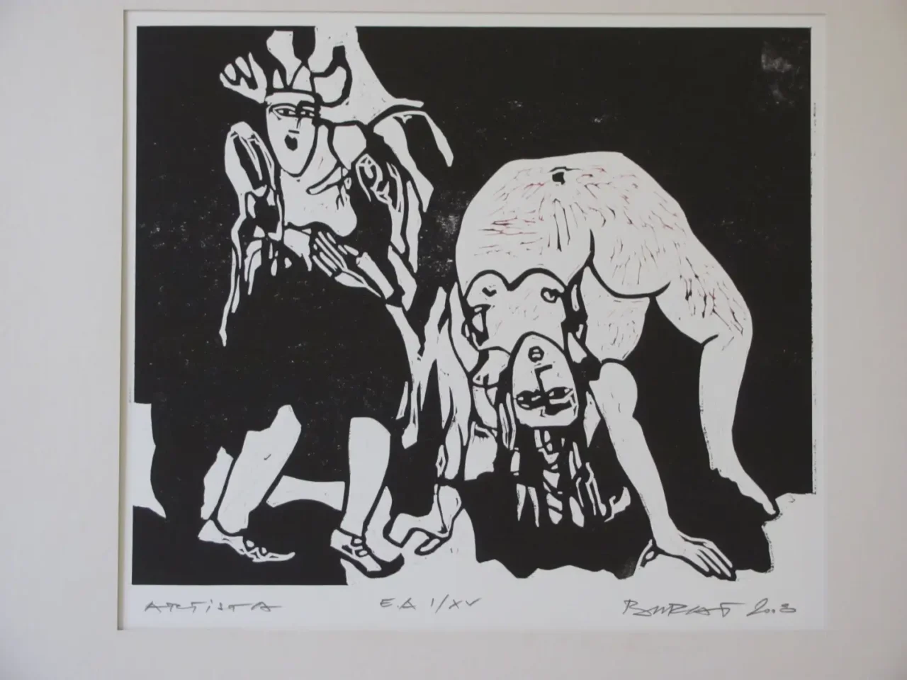 Artiste - 30x35,5 cm linocut 2008